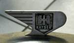 Kayser, Firmenemblem auf dem Vorderradschutzblech eines Mopeds der Firma Gritzner-Kayser AG in Karlsruhe-Durlach, Sept.2013