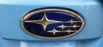 Subaru, das Logo der japanischen Firma zeigt symbolisch die Sternengruppe der Plejaden, der japanische Name dafr lautet  Subaru , weltweit der grte Hersteller von allradgetriebenen PKW, Okt.2013 