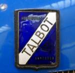 Talbot, Logo an einem Oldtimer-Rennwagen, die französische Autofirma mit englischen Wurzeln bestand von 1920-59, Nov.2013