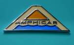 AMPHICAR, Logo auf der Khlerhaube des schwimmfhigen Straenfahrzeuges, von 1961-65 wurden ca.3500 Stck gebaut, Konstrukteur war H.Tippel aus Deutschland, April 2014