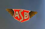 ASB Arbeitsgemeinschaft Schulze&Beckmann, Logo am Kleinroller R50 von 1954, die Firma in Bielefeld baute von 1953-55 Motorroller, Mopeds und Lastendreirder, Nov.2014