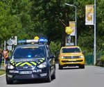 Ford Grand C-Max der franzsichen Polizei nahm an der Caravane du Tour ber die Straen durch Luxemburg teil.
