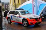 . BMW  X 5 M der Luxemburgischen Polizei war am 25.04.2015 in Ettelbrück in der Fußgängerzone zum Tag der öffentlichen Sicherheit zu sehen.