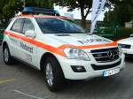 MB M-Klasse als Notarztfahrzeug des DRK ausgestellt am  Tag der offenen Tr  des PP Osthessen in Fulda am 21.05.2011