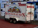 Stockhausen heckansicht des Khlanhnger der Gastrokette am Hafen von Schlttsiel  27,07,2013