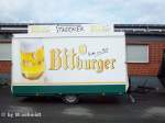 1 achsiger Getrnke Verkaufsanhnger Bitburger   bitte ein Bit   vom Getrnkehandel STRECKER Herten 26/02/2010