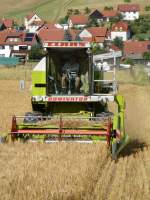Claas Dominator 58 Spezial bei der Getreideernte in 36088 Hnfeld-Dammersbach am 15.07.08