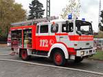 Feuerwehr Frankfurt Nied IVECO/Magirus LF8/12 (Florian Frankfurt 34/42) am 28.10.17 in Rödelheim bei der Jugendfeuerwehr Abschlussübung 