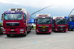 Drei MAN von H&R Gastro am 24.6.17 am Trucker Festival in Interlaken.