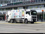 MAN Müllwagen unterwegs in der Stadt Bern am 29.04.2024