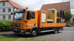MAN TGL 12.240 der Firma Bitunova als Transportfahrzeug für u. a. Baustellenbeschilderung gesehen in 36100 Petersberg-Marbach im Mai 2014