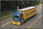 MAN TGA 18.440 der Spedition LKW AUGUSTIN (Angemeldet in Tschechien) ist Richtung Sden unterwegs. (21.08.2008)
