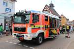 Feuerwehr Nidderau Heldenbergen MAN TGM HLF20 am 20.06.19 bei einer Großübung in Bruchköbel 