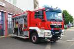 Feuerwehr Maintal Dörnigheim MAN TGM TLF4000 (Florian Maintal 1-24-1) am 08.07.23 bei einen Fototermin.