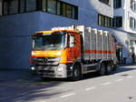 Mercedes Müllwagen in der Stadt Brig am 05.05.2017