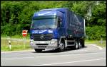 Juni 2012 / Mercedes Actros Planen-Pritschenwagen von J.E.T. Logistic unterwegs im Mrkischen Kreis...
