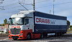Craiss Generation Logistik GmbH & Co. KG mit einem Sattelzug mit MB ACTROS L 1840 Zugmaschine am 21.09.23 Höhe Bahnübergang Bahnhof Rodleben.