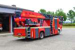 Feuerwehr Altenstadt (Hessen) Mercedes Benz Atego DLK23/12 (Florian Altenstadt 1/30) am 29.07.23 bei einen Fototermin. Danke für das tolle Shooting