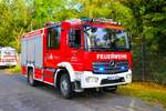 Feuerwehr Groß Gerau Mercedes Benz Atego LF20 bei einer Waldbrandübung am 30.09.23 in Groß Gerau