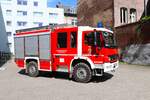 Feuerwehr Darmstadt Innenstadt Mercedes Benz Atego LF10 Kats (Florian Darmstadt 10-43-1) am 06.04.24 bei einen Fototermin.