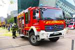 Feuerwehr Weiterstadt Mercedes Benz Atego LF20 am 04.05.24 bei einer Jugendfeuerwehr Übung in Darmstadt