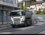 Scania  G 440 Milchtransporter unterwegs in Visp am 30.07.2023