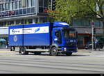 Volvo mit Kastenaufbau unterwegs in der Stadt Bern am 2024.04.29