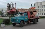 In Jaroslawl / Russland wurde dieser LKW (GAZ) mit Hebebhne gesehen und fotografiert.