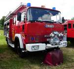 =Iveco 130 als Löschgruppenfahrzeug LF 16 der Feuerwehr FERNWALD - STEINBACH, Bj. 1984, steht im Mai 2017 in der Burgenstadt Schlitz