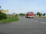 Mercedes Feuerwehr-Tanker unterwegs von Stralsund nach Stettin am 03.09.08 mit der Hanse-Tour bei Brandshagen