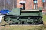 Historisches Panzerfahrzeug in Hämeenlinna, Finnland, 3.5.13