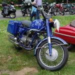 Moto Guzzi Falcone nuovo, Bj. 1974, 26 PS, konnte bei der Oldtimeraustellung in Fulda-Edelzell bewundert werden, Mai 2014