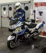 BMW Polizei Motorrad der ungarischen Polizei ausgestellt auf dem Auto Motor und Tuning Show, Mrz 2013