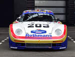 Porsche 961, modifizierte Rennwagen des Porsche 959, das erste mit Rennauto mit Allradantrieb, in der IMSA und beim 24h Rennen in Le Mans, Aufnahme am 10.6.2023 vor dem Porsche Experience Center Le