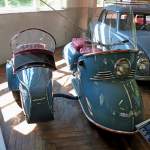 Maicomobil, Baujahr 1953, Motor mit 174ccm und 8,5PS, Vmax.85Km/h, mit Steib-Seitenwagen, war damals der weltweit grte Hersteller von Seitenwgen mit 10.000 Stck jhrlich, Automuseum Schramberg,