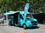VGF Mercedes Benz Sprinter Info Bus am 17.07.16 beim Osthafen Festival 2016 in Frankfurt