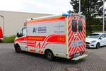 Ambulance Wiesbaden Mercedes Benz Sprinter RTW bei einer Großübung am Flugplatz Egelsbach am 20.04.24