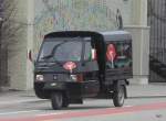 Vespa Car unterwegs in der Stadt Solothurn am 25.01.2014
