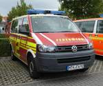 =VW T 5 als MTW der Feuerwehr BAD SODEN a. TAUNUS steht in Hünfeld anl. der Hessischen Feuerwehrleistungsübung 2019, 09-2019