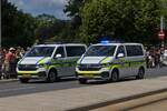 VW T6 Transporter, des Luxemburgischen Zoll, waren bei der Militärparade in der Stadt Luxemburg zu sehen. 23.06.2023