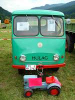 Mulag-MD224,  Kleintransporter mit Gldnermotor, 22PS, 30kmh, Bj.1963,  von der Firma Huber/Wssner in Bad Peterstal/Schwarzwald,  beim Traktorentreff in Buchenbach/Schwarzw.