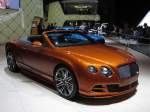 Bentley Continental GT Convertible. Aufnahme: Autosalon Genf am 14.03.2014