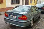 Rückanischt: BMW 3 E46. Die E46 war vor 5-10 Jahren eine der beliebtesten Importgebrauchtwgen in Ungarn. Foto: Mai, 2021.