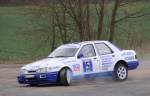 Ford Sierra Cosworth WP1 der Rally Sonnefeld (AMC Hohe Alitz) am 20.04.2013. (Dominik Honke/ Klaus Herold/ 5)