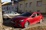 Diesen Mazda 3 in Soul Red (dritte Generation) habe ich in Februar, 2022 gesehen.
