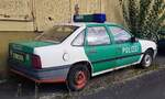 =Opel Astra steht im Freigelände des Polizei-Oldtimer-Museums Marburg und wartet auf bessere Zeiten, Oktober 2023