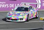 Porsche 911 GT3 Type 991, Trainingsende am 12.6.2014 für die Nr:10 zum Porsche Cup France,Vorrennen der 82. 24h von Le Mans 2014