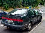 Dieser Saab 9000 CSE wurde 1997 mit einer Automatikgetriebe verkauft. Foto: Juni, 2020.