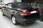 Heckansicht eines Saab 9-3 2.0 SE Turbo Cabriolet von 1998.