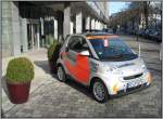 Dieser Smart stand am 10.02.2008 vor einem Hotel im Dsseldorfer Medienhafen. Offenbar ein Mietwagen?
